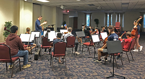 Advanced Orchestra in Rehearsal