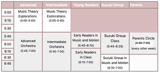 Weekly Schedule